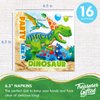 Treasures Gifted Boy Dinosaur Napkins 6.5 Inch - Pack of 16 Dinosaur Dinner Napkins for Kids - Dinosaur Party Decorations - Dinosaur Birthday Party Supplies - Dinosaur Party Supplies