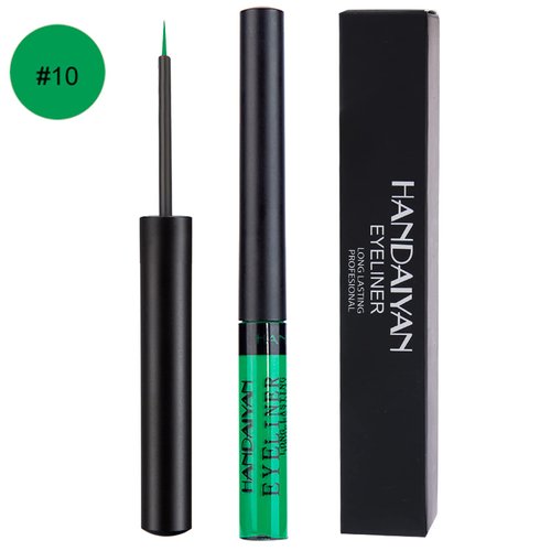 DekRion Liquid Eyeliner, Matte Colored Eyeliners, Green Eyeliner, White Black Red Brown Green Purple Waterproof High-pigmented Colorful Eyeliners Eye Makeup,1PC Green