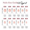 Artquee French Tips Press on Nails Short Clear Pink Fake Nails Oval Cute Acrylic False Nail Full Cover Glossy White Edge Designs Stick on Fingernails for Women 24PCS