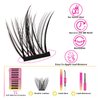 Self-adhesive Lash Clusters 55Pcs Cluster Lashes Cluster Eyelash Extensions Mix8-16mm Sticking Eyelashes Clusters Wispy DIY Eyelash Extension Thin Band For Makeup at Home by W(01)