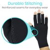 Vive Fingerless Arthritis Gloves for Men & Women Made w/Copper Infused Fabric - Therapeutic Compression for Swelling, Carpal Tunnel, Tendonitis, Edema, & Finger Pain - Comfortable Non-Slip (Medium)