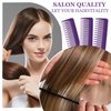 AxiyanX 2PCS Metal Comb,Hair Teasing Comb With Metal Prong,Comb With Metal Pick,Hair Picks for Women,Teasing Combs for Women,Teasing Comb for Fine Hair(black and Purple)