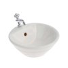 Dollhouse Bathroom Sink 1:12 Miniature Resin Ceramic Round Wash Basin Bathroom Sink Model for Dollhouse Supplies White