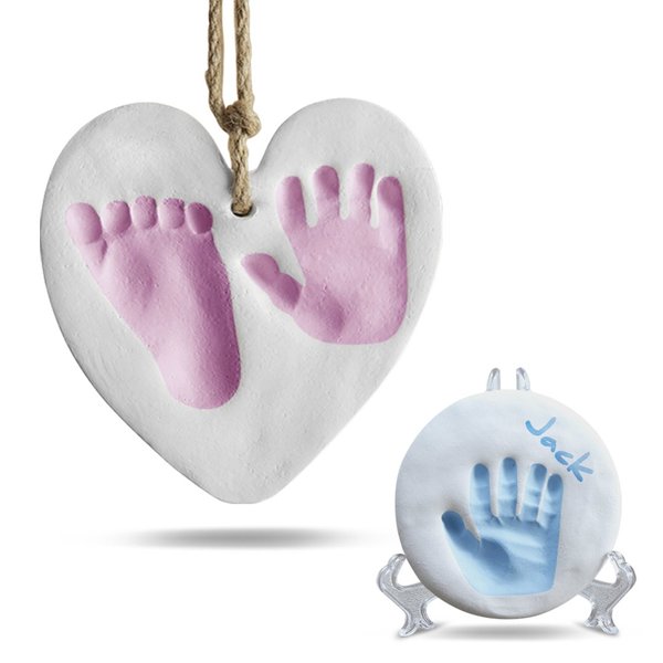 Bubzi Co Baby Keepsake Ornament - Baby Hand and Footprint Kit - Newborn Keepsake Ornament for Personalized Baby Gifts & Nursery Decor, Baby Handprint Kit for Girls & Boys