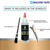 Walker Tape Co. 4fl oz Nozzle Top Ultra Hold Bold Hold Waterproof Adhesive w/Brush Applicator and Hair Clip (White) Bundle Saver Pack , Wigs Weave Front Super Bonding Glue Active Lace Liquid Glue
