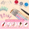 AIMEILI Nail Art Brushes Acrylic Nail Brush Design Pen Set for Gel Nail Polish Painting, Nail Extension Gel Builder Nail Gel Brush, Nail Art Liner Brush and Nail Dotting Pen DIY Manicure