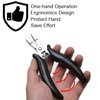 Jozlynn Fusion Bond Crusher Tool For Micro Nano Ring Hair Extensions opener and Removal Tool Professional Hair Extension Tool Black (Black)