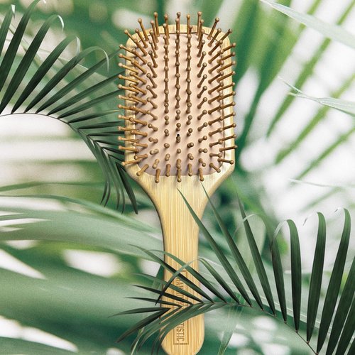 SHAN'ROCK BEAUTISTIC 4pc Eco-Friendly Bamboo Wide-Tooth Comb,Paddle Detangling Brush, Pick and Edge Brush Set for Thick, Curly, Straight, Wavy, Dry and Fine Hair