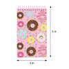 TINYMILLS Donuts Birthday Party Favor Set (12 multi-point pencils, 12 self-inking stampers, 12 sticker sheets, 12 small spiral notepads) Donuts party supplies party favor favor stuffers