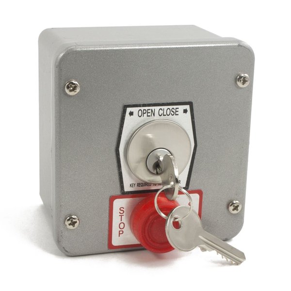 MMTC 1KXS Nema 4 Exterior Tamperproof Open-Close Key Switch With Stop Button Surface Mount
