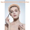 Ondder White Khaki Makeup Headband Spa Headband for Washing Face Sponge Face Wash Headband Skin Care Headbands Hair Band Puffy Skincare Headband for Women Facial Make Up Hair Headband Head Bands