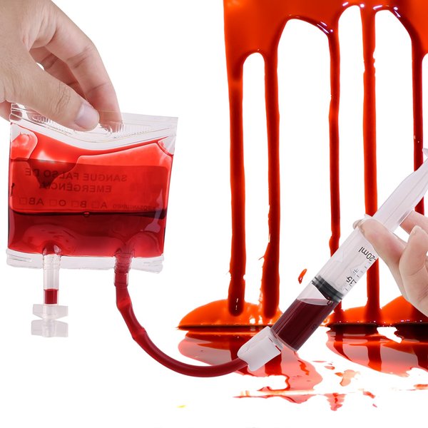 Halloween Fake Blood Makeup, Dark Red Realistic Washable Special Effects SFX Makeup, Special Effects Makeup, True Blood Color, Vampire Blood Washable for Clothes and Face, 2.5 oz