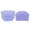 Retainer Case,ANGGREK Trapezoid Retainer Case Travel Portable Denture Mouth Guard Storage Box for Home Office(Purple)