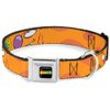 Buckle-Down Seatbelt Buckle Dog Collar - CatDog Stretch/CATDOG Logo - 1.5" Wide - Fits 16-23" Neck - Medium