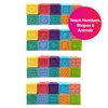 Edushape Mix & Match Textured Blocks - Set of 10 Stacking Blocks - Pop Blocks to Teach Numbers, Colors, Shapes - Construction Blocks for Babies and Toddlers for Sensory Play and Child Development