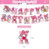 ELZEM Melody Party Decorations,Melody Birthday Party Supplies Includes Banner- Cake Topper - 12 Cupcake Toppers - 18 Balloons, Blue