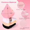 8 Pcs Triangle Powder Puff Face with Case, Cotton Soft Triangle Makeup Puff Velour Cosmetic Foundation Blender Sponge Beauty Makeup Tools for Both Dry and Wet