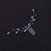 fxmimior Simple Dainty Blue Crystal Rhinestone Hair Comb Hair Accessories with Rhinestone Bridal Silver Side Combs for Women and Girls Hair Ornaments in the form of Combs