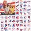 HOWAF 4th of July Fake Tattoos 96 pieces Fourth of July Tattoos Stickers Set, American Independence Day Temporary Tattoos for Kids, USA Flag Red White & Blue Tattoos for Labor Day Party Favors