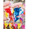 HOZKEAP 100 Packs Bulk Dolphin Fidget Bubble Mini Pop key chain， for Adult and Kids,Birthday Party Favors Supplies gifts Classroom summer Students Bubble Prize