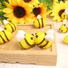 HADDIY Felt Bees for Crafts,20 Pcs Small Wool Bumble Bee Plush Decor for Bee Baby Shower Decorations,Bee Party Supplies and Costume DIY