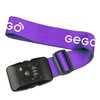 GEGO Premium Travel Kit, Sleep Mask 3D Contoured Eye with Soft Memory Foam, Luggage Tag Waterproof Resistant and Strap with Lock for Luggage TSA Approved (Sleep Mask Purple/Luggage Tag Black)