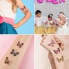 10 Sheets/99pcs Butterfly Temporary Tattoos, Colorful Butterfly Tattoo Stickers Waterproof Cute Butterfly Tattoo for Girls Women Daily Makeup Birthday Party Carnival