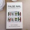 Mexico Press on Nails Short Medium Length Fake Nails Mexico Flag Design Acrylic Nails Supply Full Cover False Nails for Women and Girls Mexican Independence Day Press on Nails Medium Oval Artificial Nails