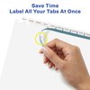 Avery 12-Tab Binder Dividers, Easy Print & Apply Clear Label Strip, Index Maker, White Tabs, 5 Sets (11429)
