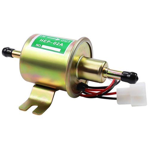SOLLON Electric Fuel Pump 12V Universal Low Pressure 12 Volt Transfer Inline Fuel Pump for Lawn Mower Carburetor Gas Diesel Engine 2.5-4psi HEP-02A
