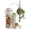 SITOS - Macrame DIY Kit - Make your own Plant Hanger with easy to follow Instruction manual for Adult Beginners - Includes Cotton Cord, S hook, Wooden ring, Measuring Tape and Instruction booklet