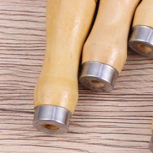 Yardwe 10PCS Wooden File Handle with Strong Metal Collars for File Cutting Tool Craft ï¼ˆ4 Inch ï¼‰