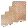 CuteBox Flat Paper White Polka Dot Kraft Gift Bags (4" x 6") for Merchandise, Crafts, Party Favors, Retail, Handmade Goods, Arts and Crafts, Outdoor Events, Holidays, Weddings 200pc