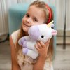 WEIGEDU Adorable Small Star Unicorn Stuffed Animals Plush Toys for Kids Girls Toddler Babies Birthday Bedtime Gift, 9.8 inches Purple and White