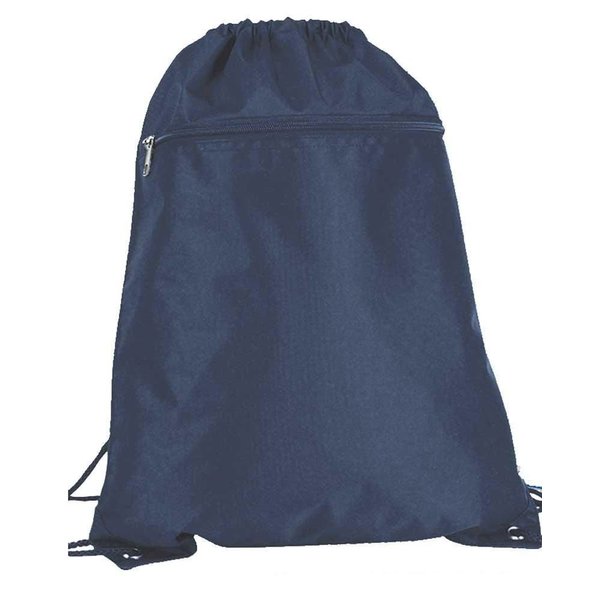 Drawstring Backpack Sack Bag and Gym tote Bag (Yellow, Blue, Black, Yellow, Pink, Navy) (Pack of 1, Navy )