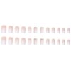 RikView White Press on Nails Short Acrylic Nails French Tips Nails White Nails Glossy Square Full Cover Nails 24 PCs/Set