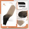 Full Shine Black Ombre Tape in Hair Extensions Human Hair 50 Gram Skin Weft Tape Hair Extensions Human Hair 18 Inch Black To Blonde Tape in Hair Extensions 1B/18 Balayage Seamless Tape Hair 20 Pcs