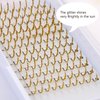 Glitter Lash Extensions, UHOMENY False Lashes for Eyelash Extensions D Curl Cosplay Eye Lashes Single Lash Spike Eyelash Extension Party Makeup Eyelashes, Mix 11-16mm (golden)