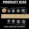FINGERINSPIRE 40 PCS Clear Sew-On Snaps Buttons 4 Sizes Decorative Stainless Steel Snap Button with Hole Reusable Metal Snaps Fasteners Press Studs Buttons Plastic Embellishment for DIY Decoration