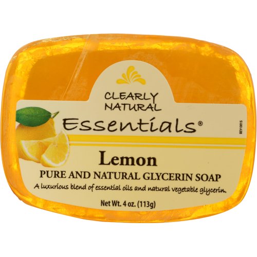 Clearly Natural Essentials Glycerine Bar Soap, Lemon, 4 Ounce