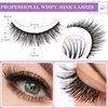 Short Natural 3D Mink Lashes - Birthday Mother's Day Gifts Presents for Women & Wife 10 Pairs Faux Wispy False Eyelashes