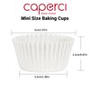 Caperci 500 Count Mini Cupcake Liners White Muffin Liners Greaseproof No Smell Small Cupcake Wrappers Baking Cups