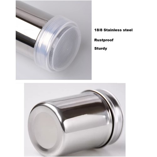 2 Pack Sugar Sifter Shaker Cinnamon Sugar Shaker Powdered Sugar Shaker with Lid Confectioners Sugar Dispenser Flour Sifter Duster