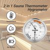 Sauna Thermometer and Hygrometer, 2 in 1 Sauna Thermometer Fahrenheit Accessories, Sauna Temperature Gauge for Sauna Steam Room Indoor Humidity Gauge Temperature Monitor Infrared Sauna Accessories