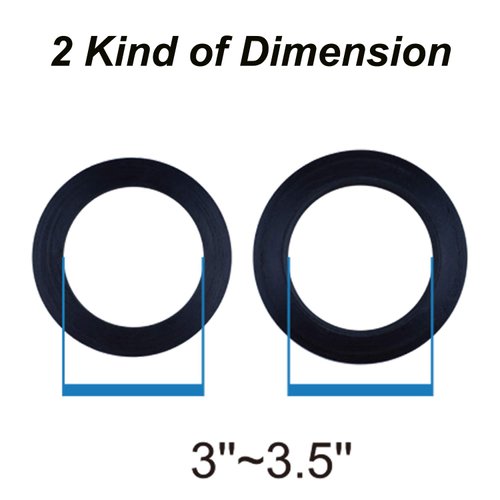 Hibbent Universal Toilet Tank To Bowl Gaskets with 3 Set Brass Hardware Kits Fits Most 3-Inch 3.5-Inch flush valve opening 2-Piece Toilet Tanks