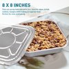 XIAFEI 8 x 8 Aluminum Foil Pans with Lids（10Count），Foil Pans and Foil Lids，Recyclable & Disposable，Great for Baking Cakes, Roasting, Homemade breads