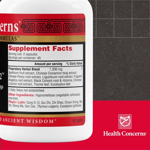 Health Concerns Nasal Caps 2 – Sinus & Nasal Support Supplement – Nose Congestion & Sinus Pressure Support – Traditional Chinese Formula with Xanthium, & Cimicifuga – 90 Capsules