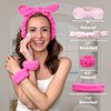 Gnarley Charley Spa Headband Set for Face Washing or Facial Skincare with Wristband Set,Anti-slip Makeup Headband with Ponytail Holder For Girls & Women hair accessories