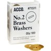 ACCO Brass Washers, 15/32", Box of 100 (71511)