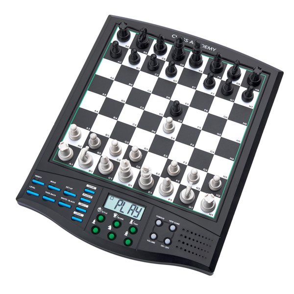 Electronic Chess Board with Voice Tutor, Electronic Chess Set with Learning Features, Computer Chess Board Game Perfect for Kids & Adults